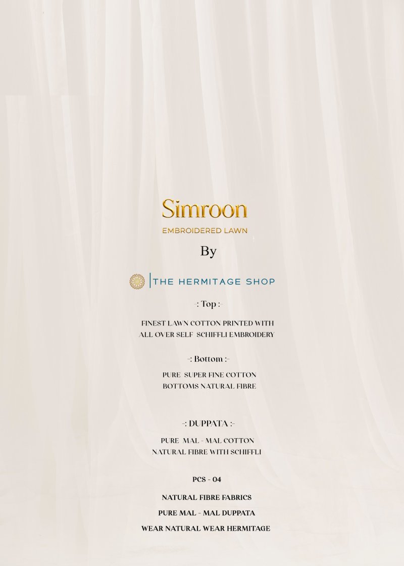 Simroon By The Hermitage Shop Lawn Cotton Dress Material